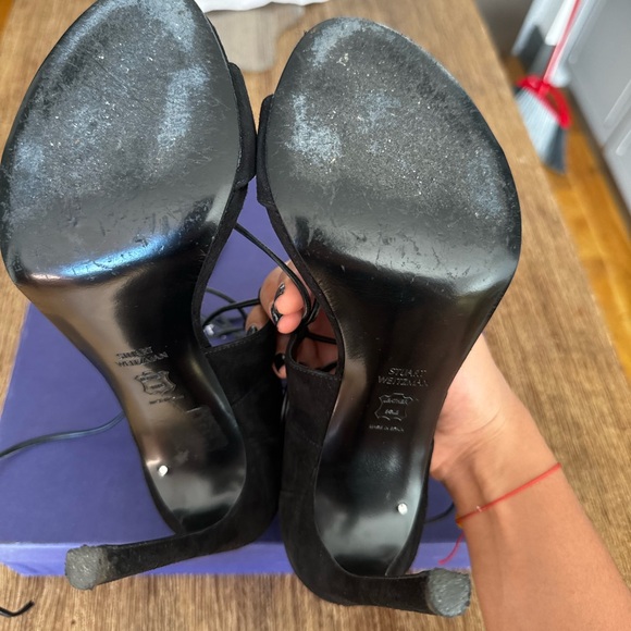 Stuart Weitzman Ghillie Legwrap Lace Up Sandals - Picture 3 of 4